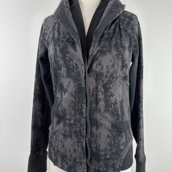 Lululemon To Class Jacket Sea Bed Black Deep Coal / Black w/Thumb Holes Sz 6 - Picture 4 of 15